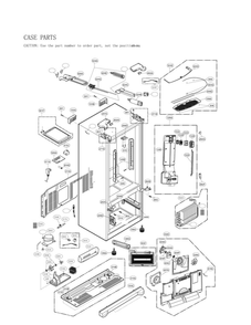 Case Parts Diagram and Parts List for LFX28968SB 05 LG Refrigerator