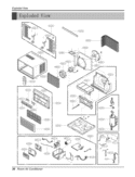 Room Air Conditioner Exploded View Diagram and Parts List for LW1212ER AWYAOSH LG Air Conditioner