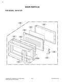 DOOR PARTS II Diagram and Parts List for MV1611ST CSBELGB LG Microwave
