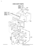 OVEN CAVITY PARTS Diagram and Parts List for MV1611ST CSBELGB LG Microwave