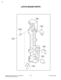 LATCH BOARD PARTS Diagram and Parts List for MV1611ST CSBELGB LG Microwave