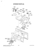 INTERIOR PARTS II Diagram and Parts List for MV1611ST CSBELGB LG Microwave