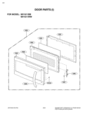 DOOR PARTS I Diagram and Parts List for MV1611BB CB2ELGB LG Microwave