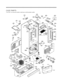 CASE PARTS Diagram and Parts List for LMX25981SB AWB3LGA LG Refrigerator