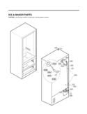 ICE & MAKER PARTS Diagram and Parts List for LMX25981SB AWB3LGA LG Refrigerator