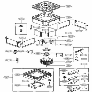 Tr Chassis Diagram and Parts List for LMCN097HV EWHBEUS LG Air Conditioner