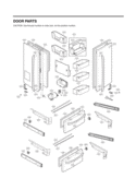 DOOR PARTS Diagram and Parts List for LMX28988SW ASWCNA4 LG Refrigerator