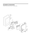 ICE MAKER & ICE BIN PARTS Diagram and Parts List for LMX28988SW ASWCNA4 LG Refrigerator