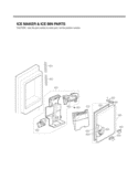 ICE MAKER & ICE BIN PARTS Diagram and Parts List for LFX25974SB AWBCNA1 LG Refrigerator