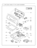 EXPLODED VIEW OF TOP COVER ASSEMBLY Diagram and Parts List for WT5001CW ABWESED LG Washer