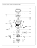 EXPLODED VIEW OF TUB ASSEMBLY Diagram and Parts List for WT5001CW ABWESED LG Washer