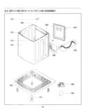 EXPLODED VIEW OF OUTER CASE ASSEMBLY Diagram and Parts List for WT4801CW ABWEEUS LG Washer