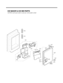ICE MAKER & ICE BIN PARTS Diagram and Parts List for LFX31935ST ASTCNA0 LG Refrigerator