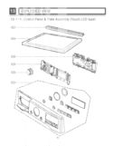 EXPLODED VIEW   Control Panel & Plate Assembly Touch LCD type Diagram and Parts List for DLGX2651W ABWEEUS LG Dryer