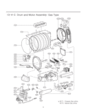 Drum and Motor Assembly Diagram and Parts List for DLGX5171V ASSEEUS LG Dryer