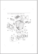Cabinet & Door Assembly Diagram and Parts List for DLEX2650W ABWEEUS LG Dryer