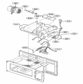 Interior Parts 2 Diagram and Parts List for 80002401 CW1ESEA LG Range