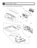 EXPLODED VIEW   Control Panel and Plate Assembly Diagram and Parts List for DLGX5102W ABWEEUS LG Dryer