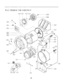 DRUM & TUB ASSEMBLY Diagram and Parts List for GCW1069QS ABWEECI LG Washer