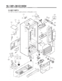 CASE PARTS   EXPLODED VIEW Diagram and Parts List for LFX25960ST GR-L258SSJ LG Refrigerator