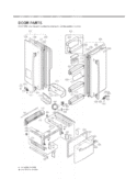 DOOR PARTS Diagram and Parts List for LFX25960ST GR-L258SSJ LG Refrigerator