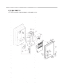 ICE BIN PARTS Diagram and Parts List for LFX25960ST GR-L258SSJ LG Refrigerator