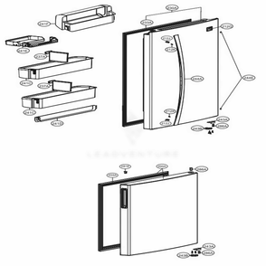 Door Parts Diagram and Parts List for 78029 AWBCSE2 LG Refrigerator