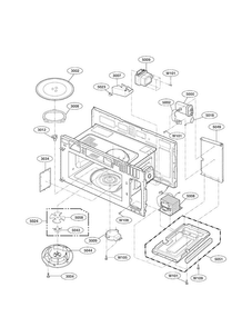 Interior Parts Diagram and Parts List for LMV2053SW 01 LG Microwave
