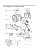 Drum and Motor Assembly Diagram and Parts List for DLGX2651R ACREEUS LG Dryer