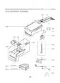DISPENSER ASSEMBLY Diagram and Parts List for WM2250CW ABWEEUS LG Washer