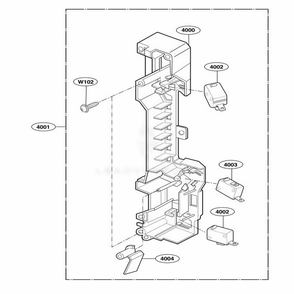 Latch Board Parts Diagram and Parts List for 80592 CWHESEA LG Wall Oven