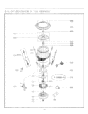 Part Location Diagram of 4681EA1009C LG Motor Assembly Clutch
