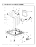 EXPLODED VIEW OF OUTER CASE ASSEMBLY Diagram and Parts List for WT5070CW ABWEEUS LG Washer