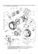 DRUM & TUB ASSEMBLY Diagram and Parts List for WM8000HWA ABWEEUS LG Washer