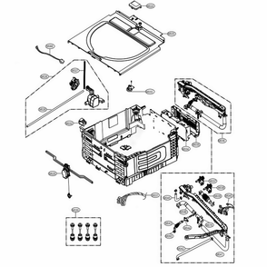 Main Diagram and Parts List for WD100CV ASSEEUS LG Washer