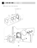 EXPLODED VIEW   Cabinet Cover & Door Assembly  Transparent door Diagram and Parts List for DLEC855W ABWEEUS LG Dryer