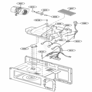 Interior Parts 2 Diagram and Parts List for MH6150XMS AS3EWRP LG Range