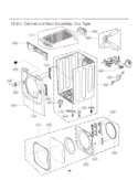 Cabinet and Door Assembly Diagram and Parts List for DLGX8001W ABWEEUS LG Dryer