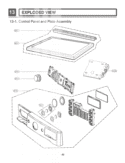 EXPLODED VIEW   Control Panel and Plate Assembly Diagram and Parts List for DLEX8000W ABWEEUS LG Dryer
