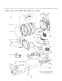 Drum and Motor Assembly Diagram and Parts List for DLGX3071R ACREEUS LG Dryer