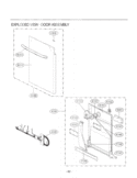 EXPLODED VIEW  DOOR ASSEMBLY Diagram and Parts List for LDF7561ST ASTEEUS LG Dishwasher