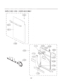 EXPLODED VIEW  DOOR ASSEMBLY Diagram and Parts List for LDF7551ST ASTEEUS LG Dishwasher