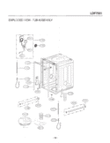 EXPLODED VIEW  TUB ASSEMBLY Diagram and Parts List for LDF7551WW ABWEEUS LG Dishwasher