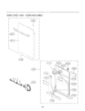 EXPLODED VIEW  DOOR ASSEMBLY Diagram and Parts List for LDF7551WW ABWEEUS LG Dishwasher