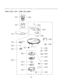 EXPLODED VIEW  SUMP ASSEMBLY Diagram and Parts List for LDF7551BB ABPEEUS LG Dishwasher