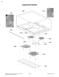 Cooktop Parts Diagram and Parts List for FS1787US AB6LSTD LG Range