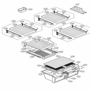 Refrigerator Drawer Parts Diagram and Parts List for 75096 ATICSEF LG Refrigerator
