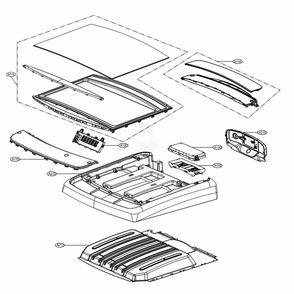 Control Panel And Plate Assembly: Gas Type Diagram and Parts List for DLGY1702W ABWEEUS LG Dryer
