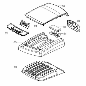 Control Panel And Plate Assembly Diagram and Parts List for DLE1101W ABWEEUS LG Dryer