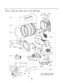 Drum and Motor Assembly Diagram and Parts List for DLGX2656V ASSEEUS LG Dryer